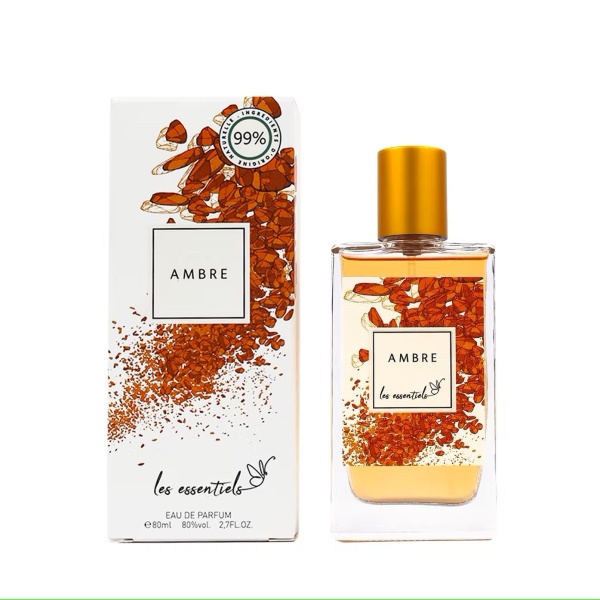 Das Eau de Parfum AMBRE besteht zu 99 % aus Inhaltsstoffen natürlichen Ursprungs.
Ambre - EDP 80ml - giveme1gift.de