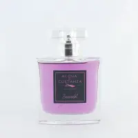 Acqua di Costanza Seenacht Damen Parfum 50ml Flakon auf weißem Hintergrund, violetter Duft für Frauen.